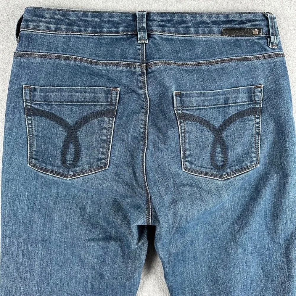 Calvin Klein Jeans Womens Bootcut Denim Pants Blue Wash Size 30 10 Western Rodeo